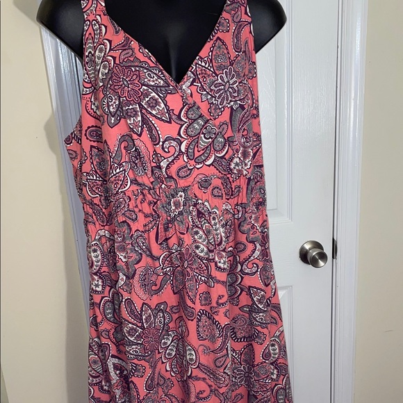 Woman Within Dresses & Skirts - Woman Within Pink Paisley Sassy Sun Dress 4X